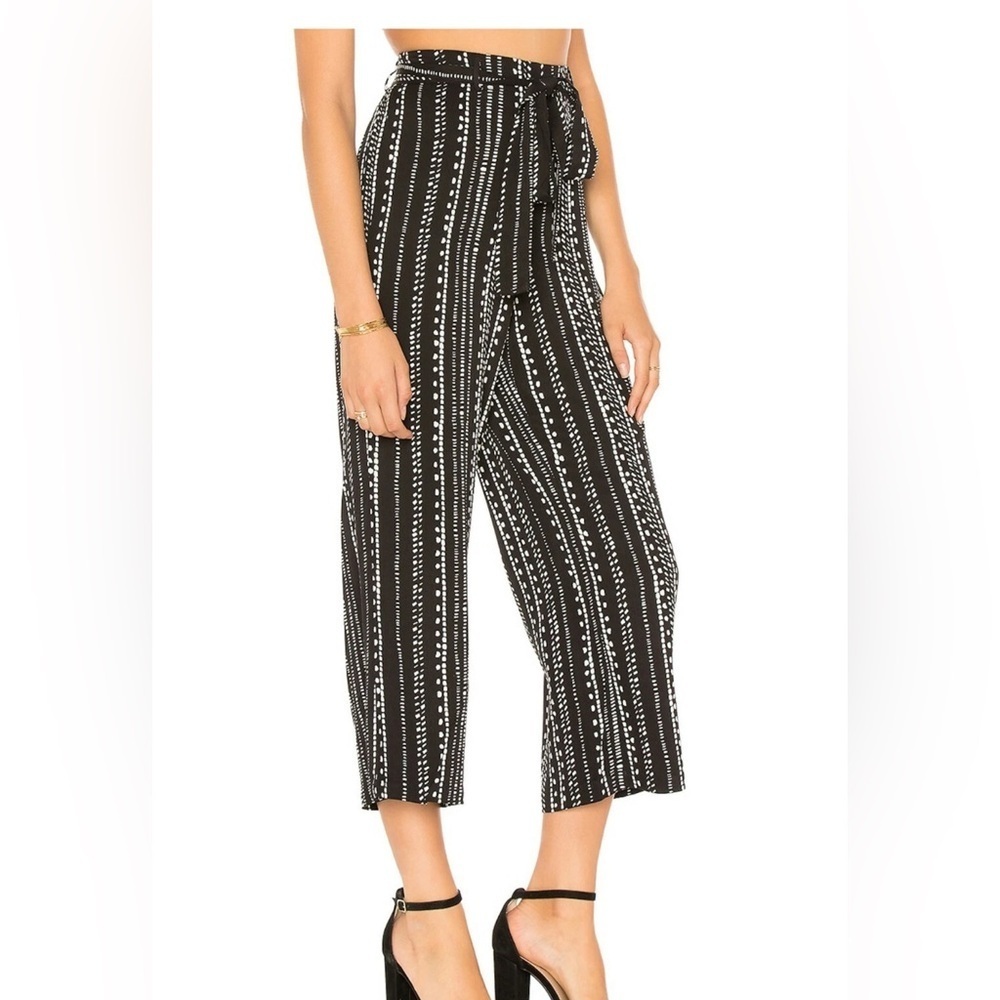 Cupcakes and Cashmere Melena Dotted Stripe Crop Pants Size M EUC - Picture 2 of 15